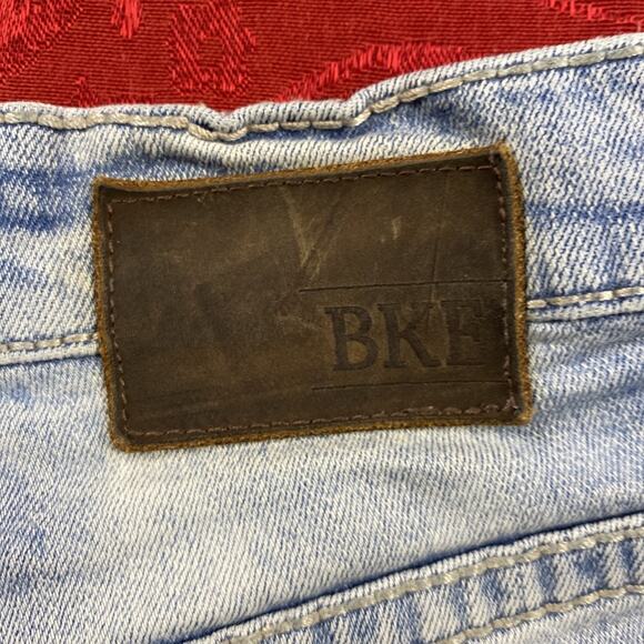 BKE Jeans Mens 30x29'' Short Bootleg Aiden Distressed Blue Denim Cowboy - Picture 14 of 16